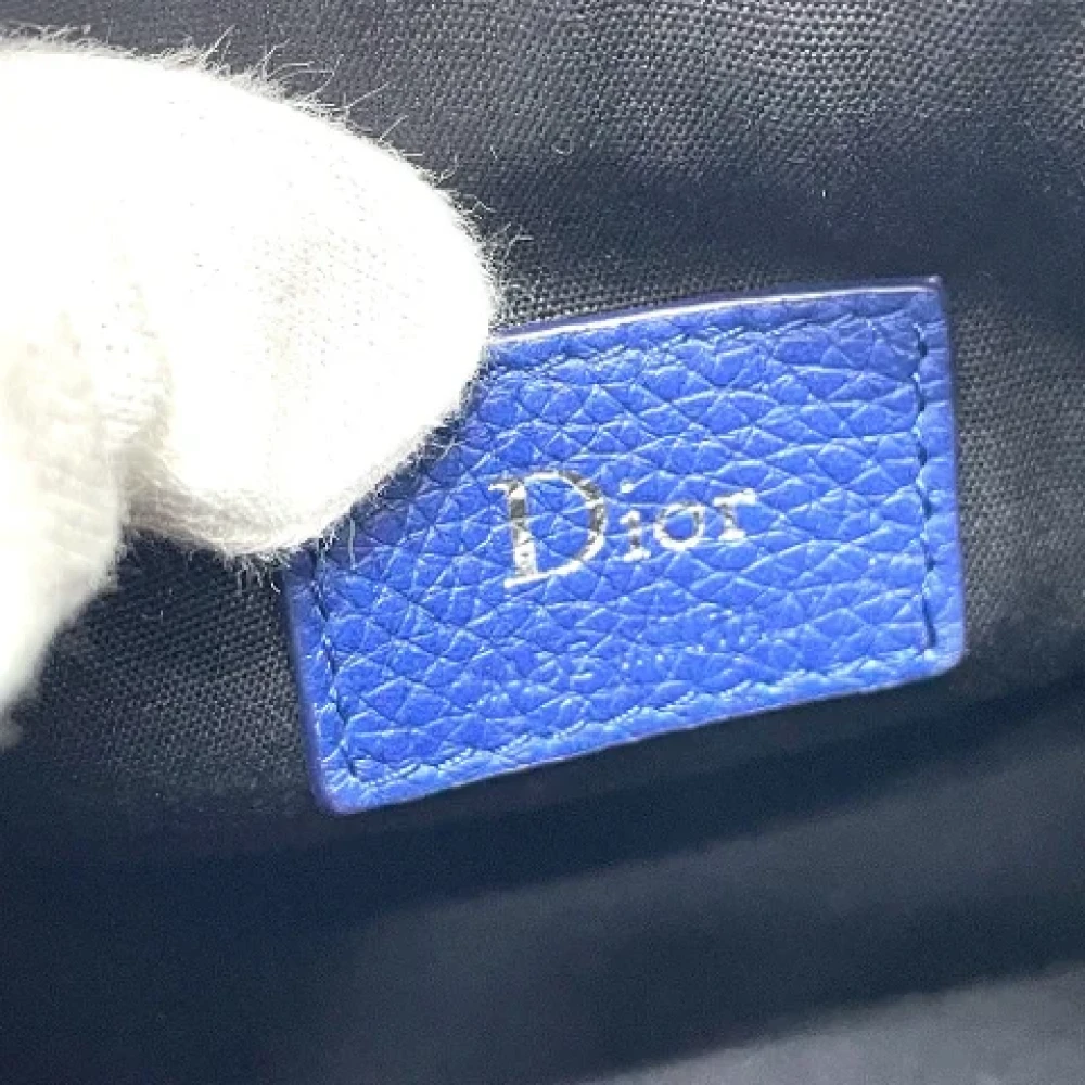 Dior Vintage Pre-owned Leather dior-bags Blue Dames
