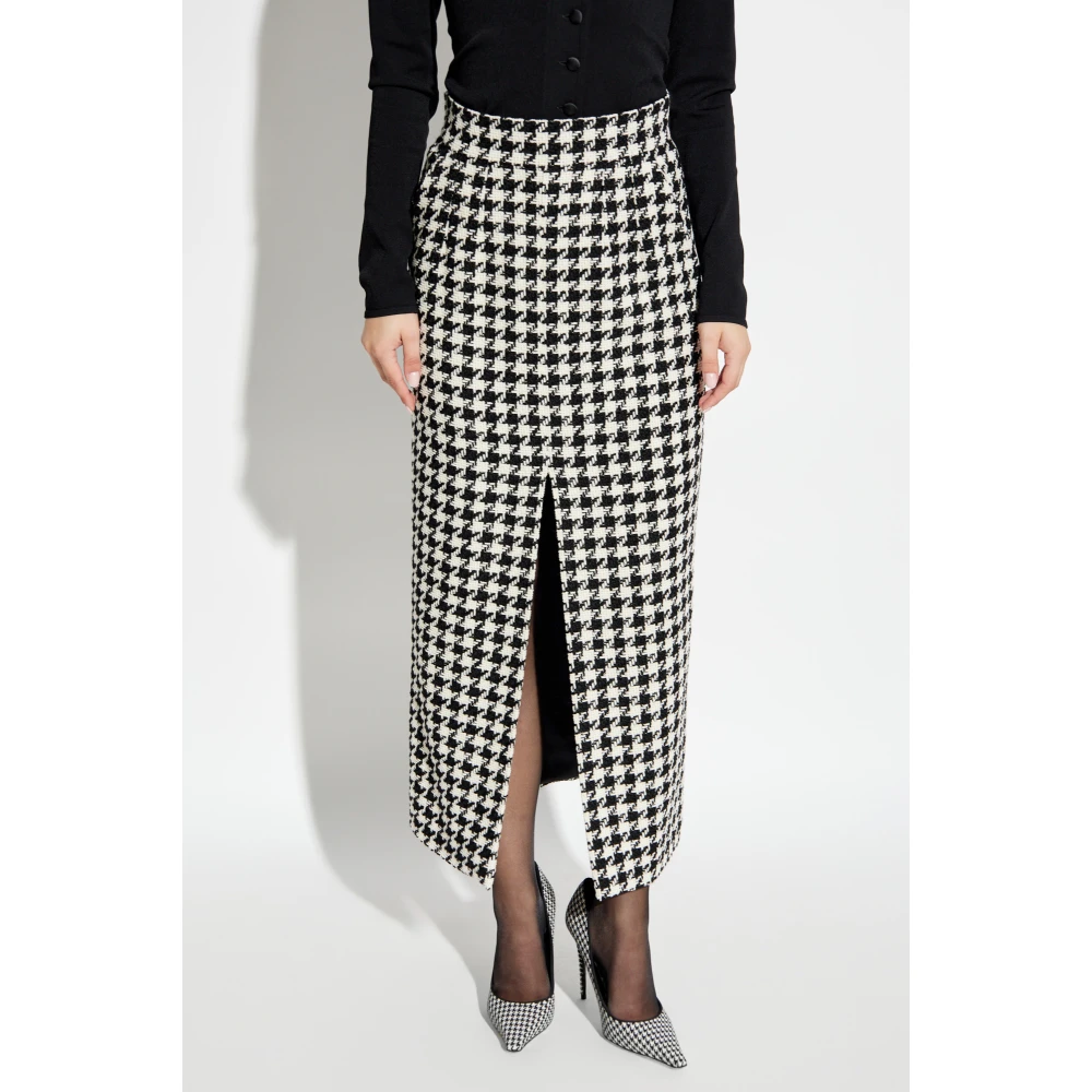 Dolce & Gabbana Houndstooth patroon rok Black Dames