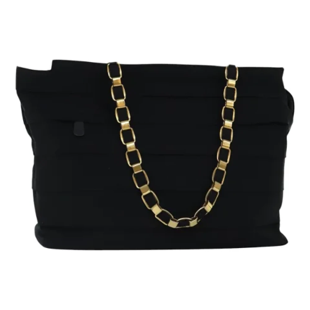 Salvatore Ferragamo Pre-owned Canvas shoulder-bags Black Dames