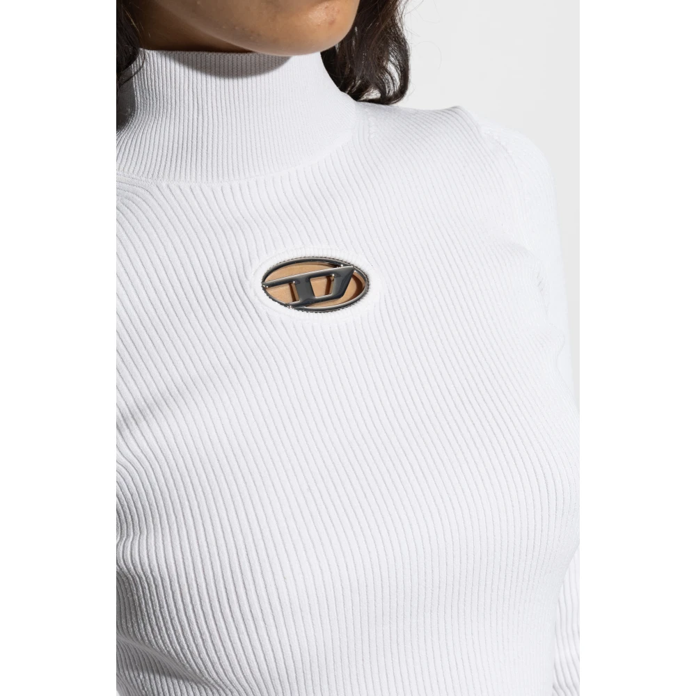 Diesel Turtleneck M-Valari-Tn White Dames