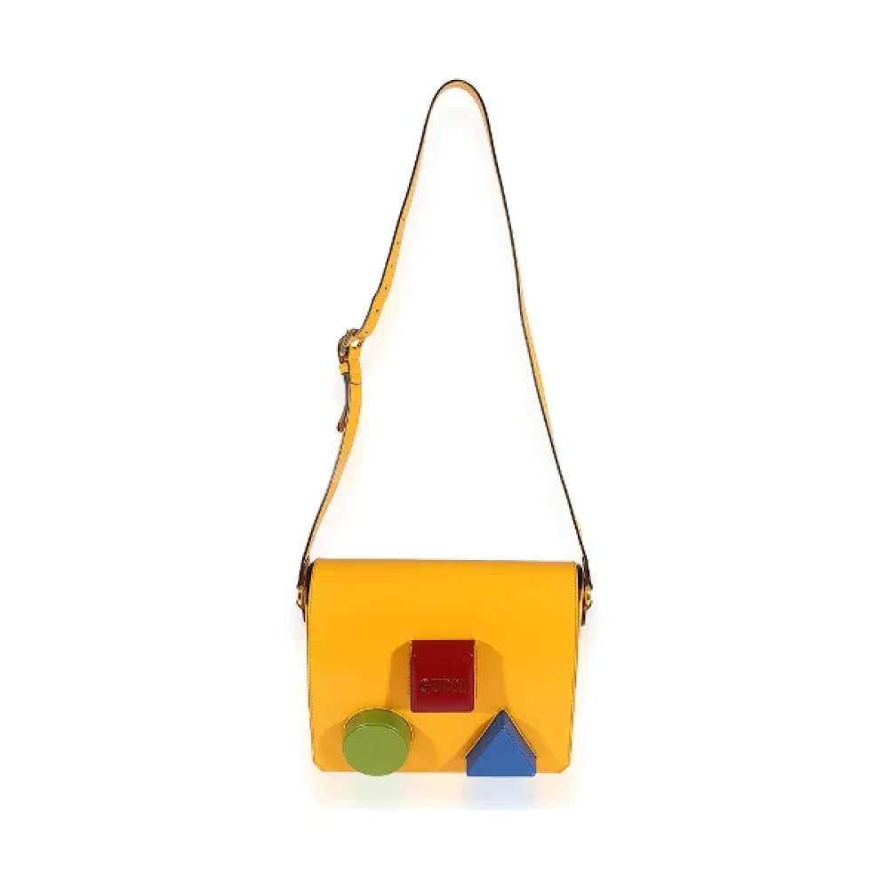 Gucci Vintage Pre-owned Leather crossbody-bags Yellow Dames