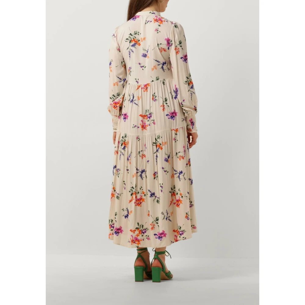 Y.A.S Beige Maxi Overhemdjurk voor Vrouwen Multicolor Dames
