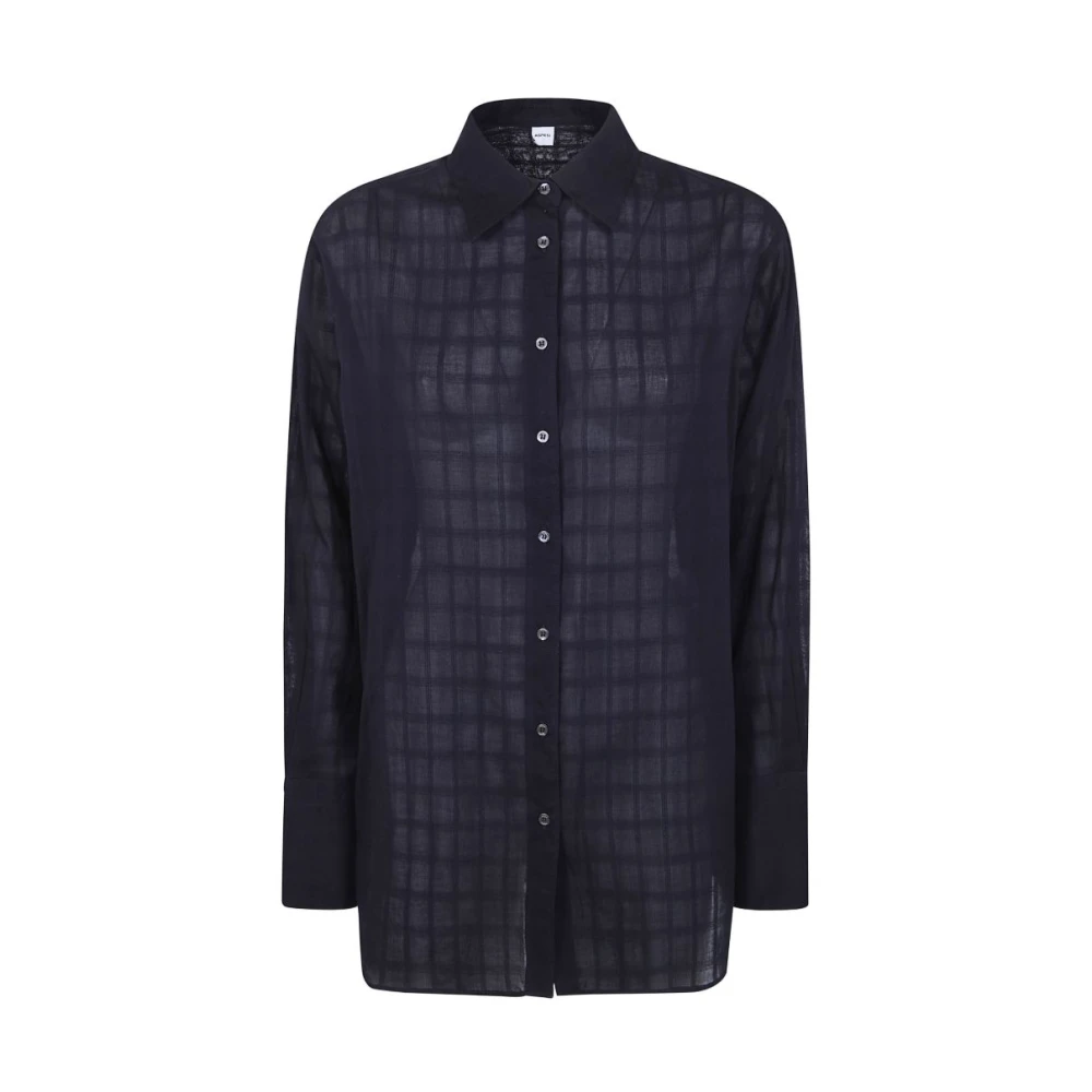 Aspesi Women's Black Structured Cotton Poplin Shirt - Shirts - S - Blouses & Shirts