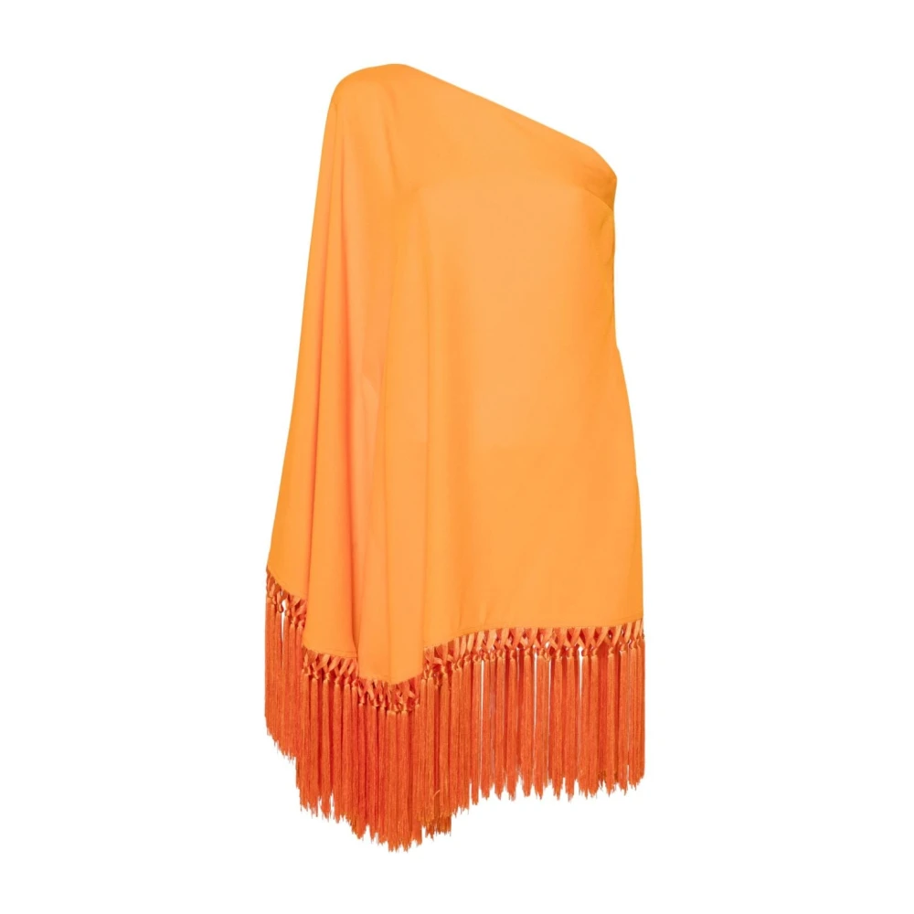 Taller Marmo Women's Orange Short Dresses,, Asymmetric One-Shoulder Dress 2XS