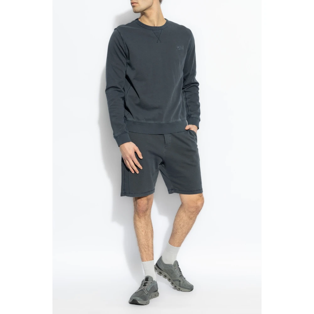 Woolrich Shorts met geborduurd logo Blue Heren