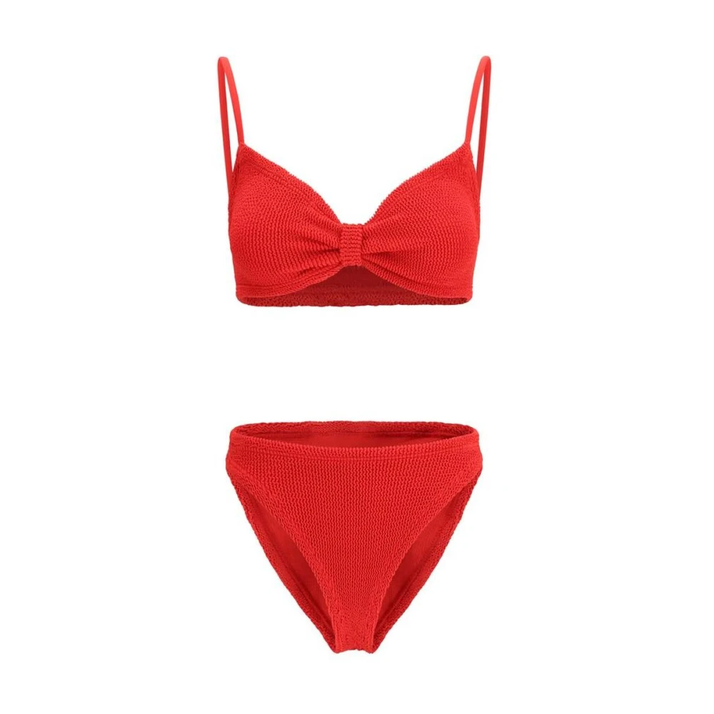 Hunza G Women's Red Polyamide Bikini With Adjustable Straps