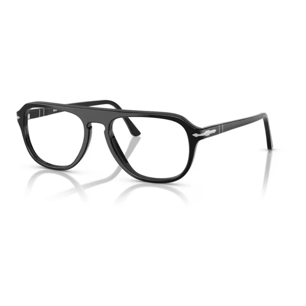 Persol Unisex Black Glasses,, Eyewear Frames Medium