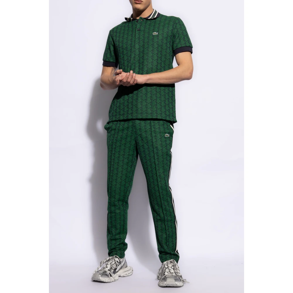 Lacoste Sweatpants met monogram Green Heren