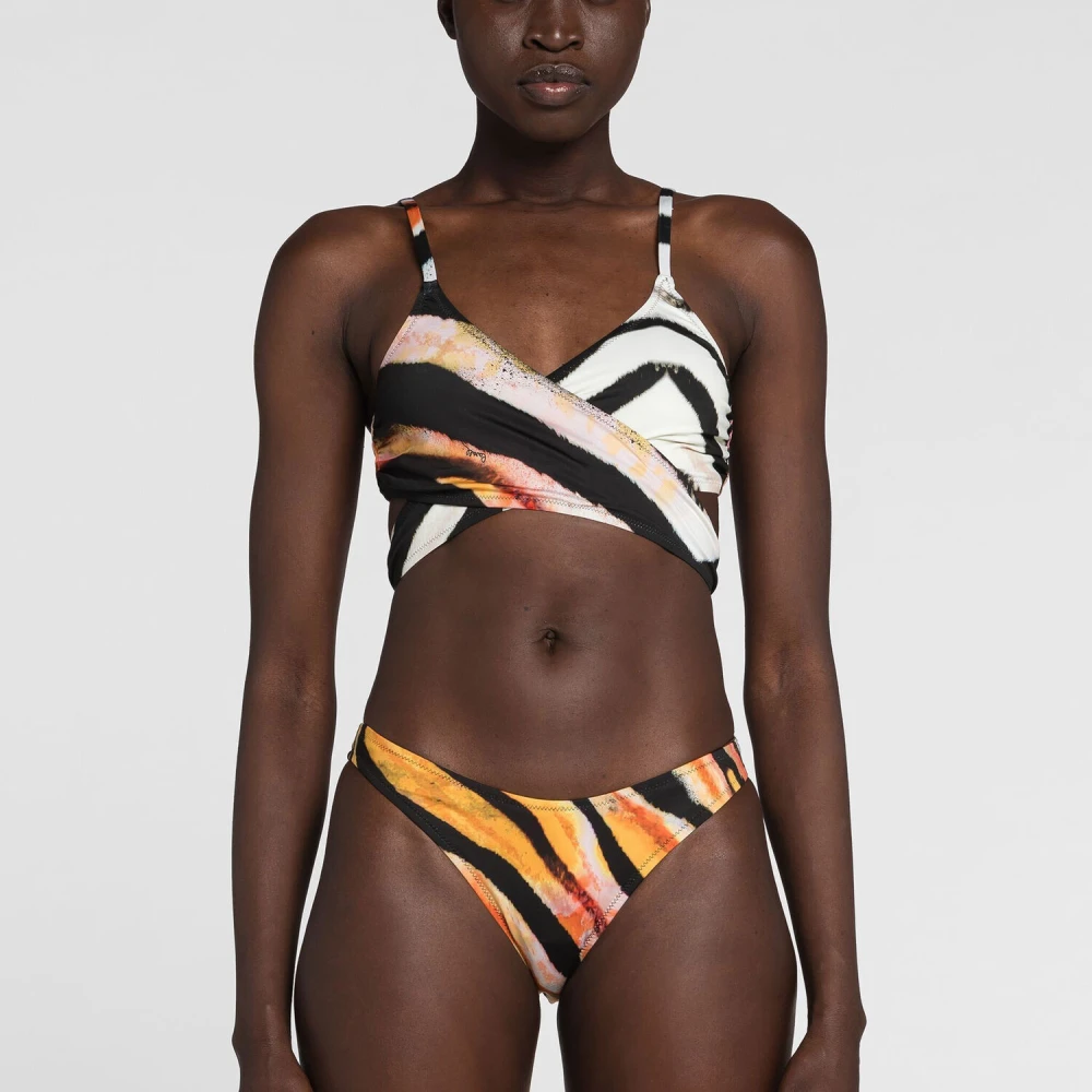 Roberto Cavalli Zebra-Print Bikini Briefs Medium Coverage Multicolor Dames