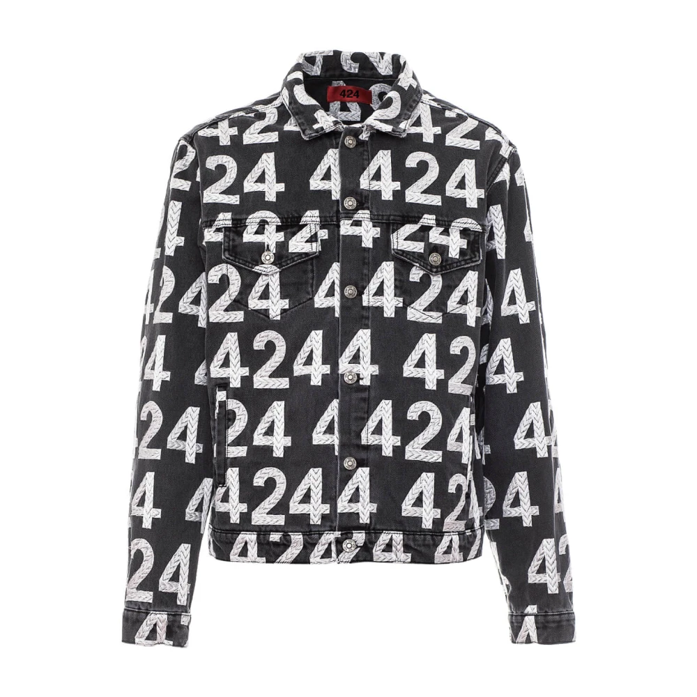 424 Black Classic Denim Jacket - Male - Denim Jackets - L - Jackets