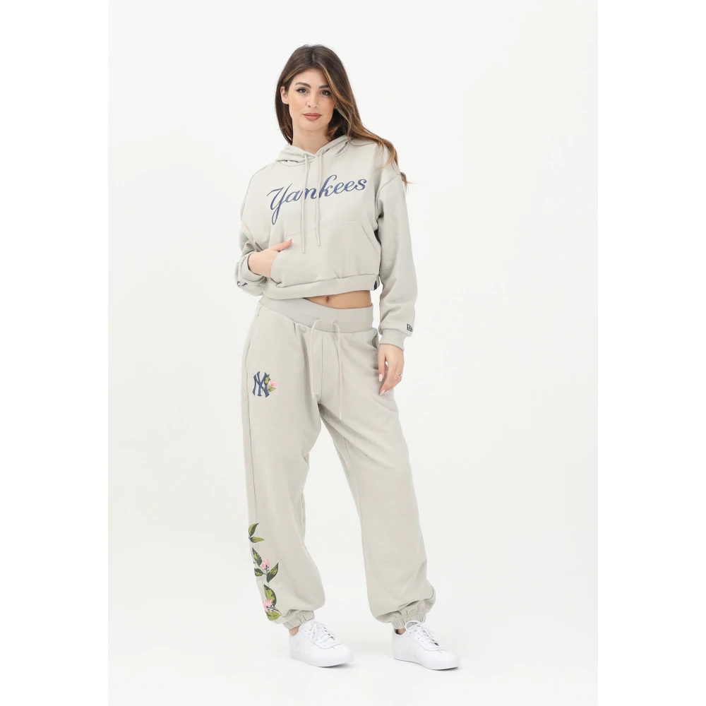 new era Bloemen Beige Sportbroek Dames Gray Dames