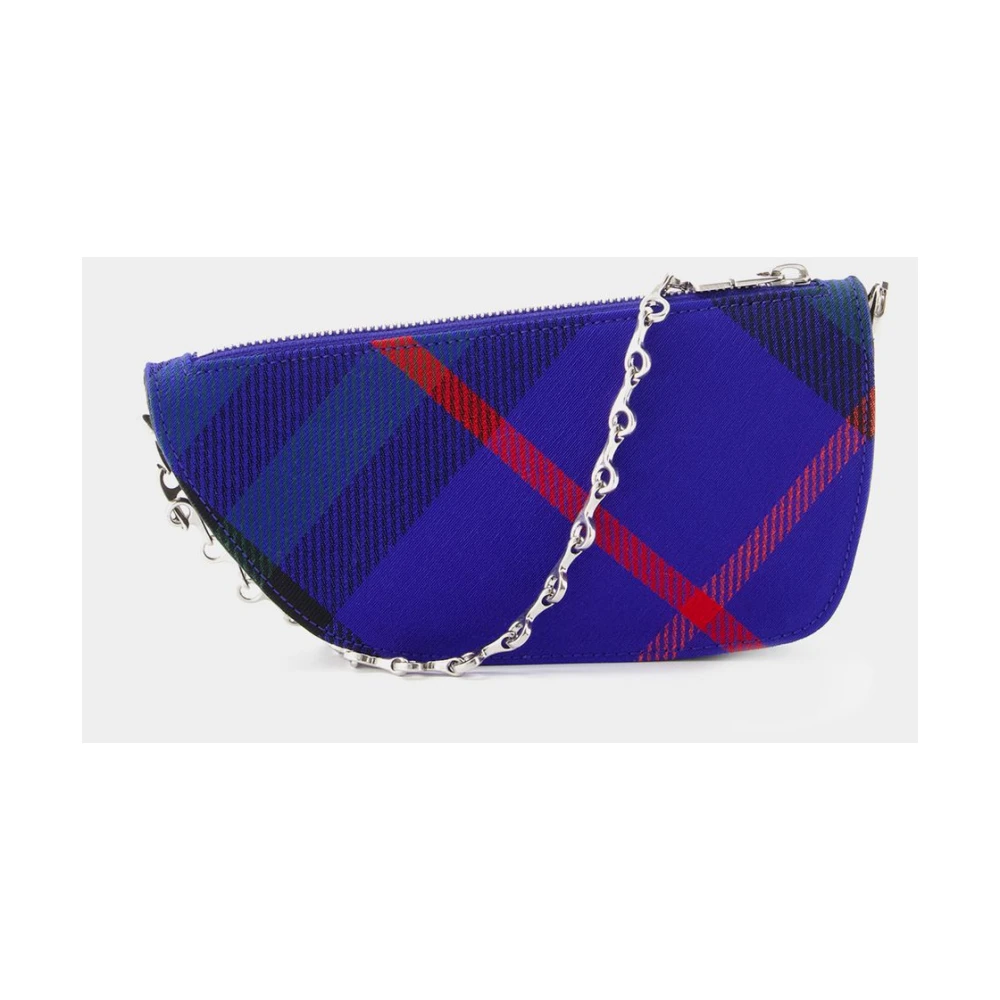 Burberry Blauwe Micro Shield Portemonnee Op Ketting Multicolor Dames