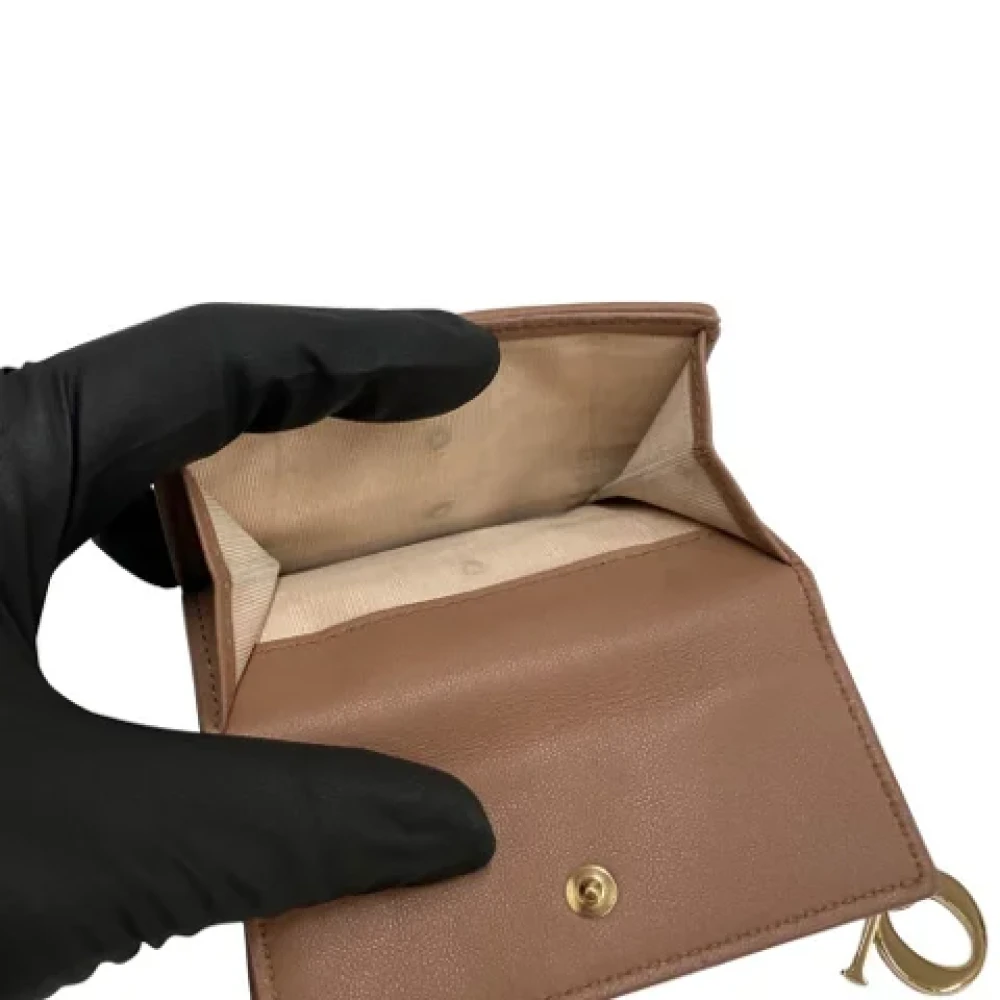 Dior Vintage Pre-owned Leather wallets Brown Dames