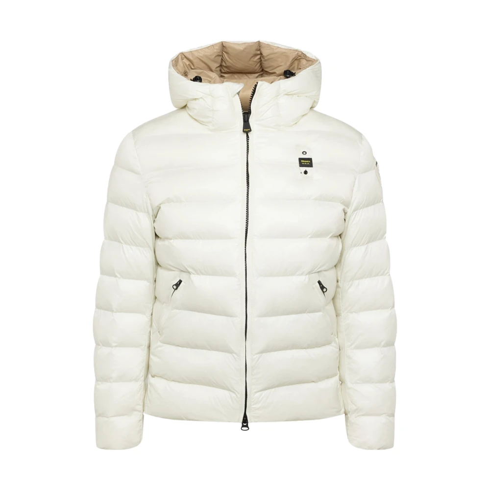 Blauer Men's White Synthetic Nylon Coat - Down Jackets - 2XL - Jackets