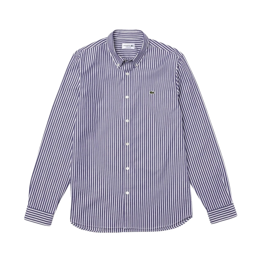Lacoste Men's Blue Casual Shirts, 6XL, Striped Shirt