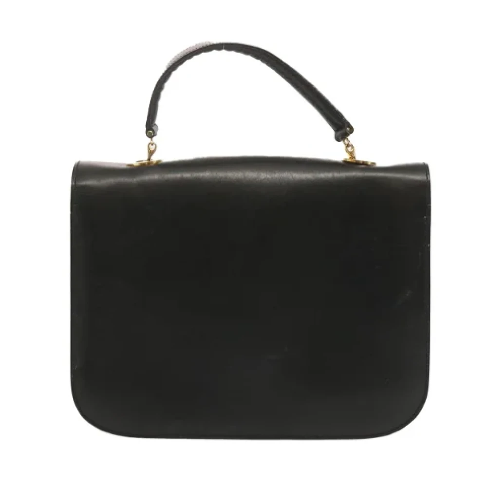 Celine Vintage Pre-owned Leather handbags Black Dames