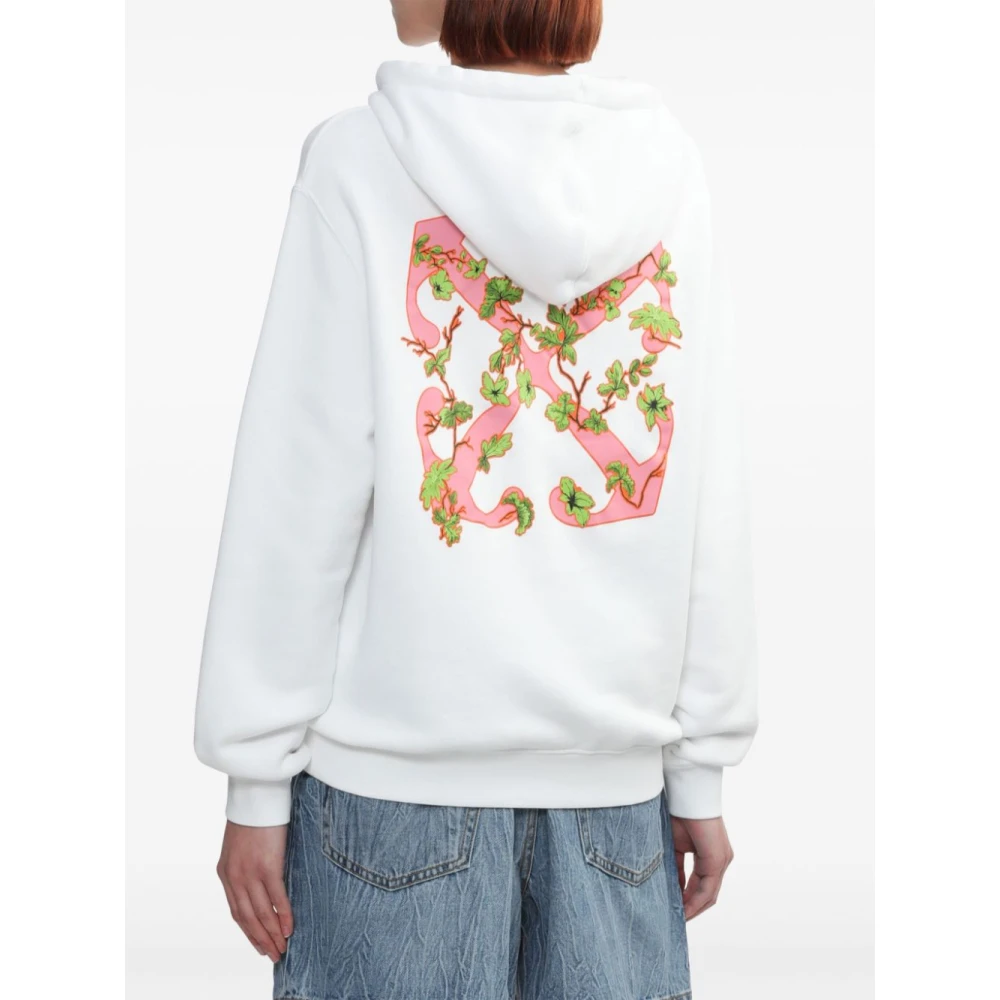 Off White Witte Sweater met Logoprint White Dames
