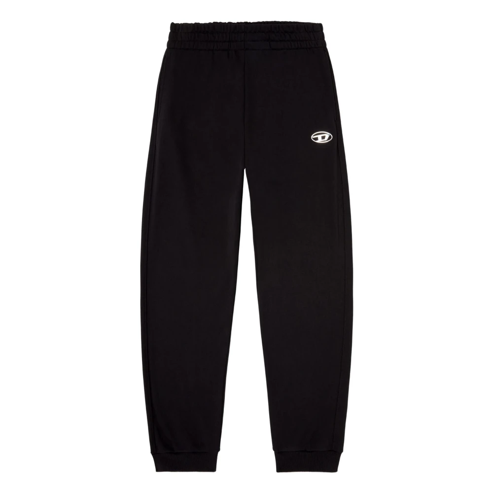 Diesel Uomo Nero Pantaloni Sportivi Elasticizzati