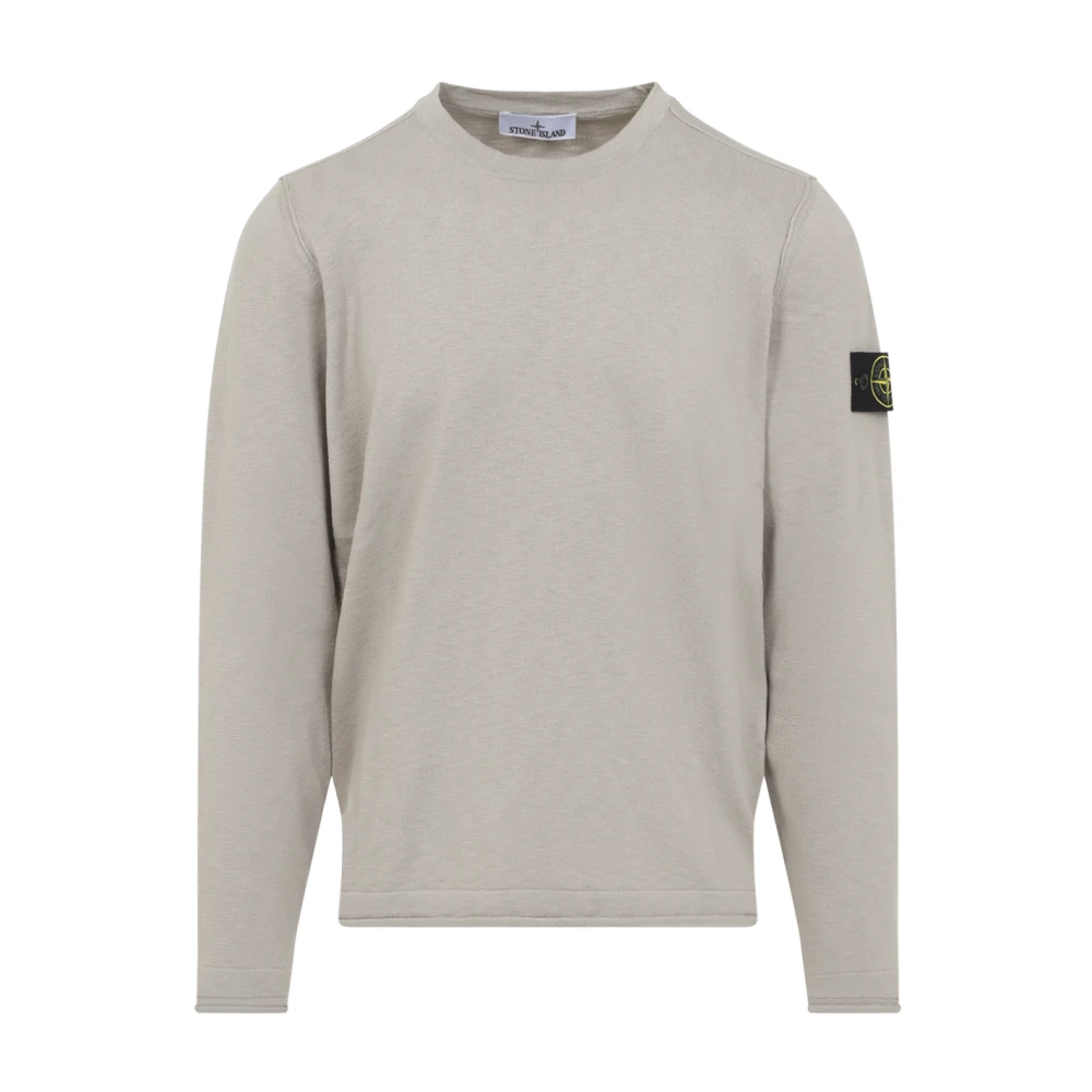 Stone Island Gray Crew Neck Pullover - Male - Round-Neck Knitwear - Xl - Knitwear
