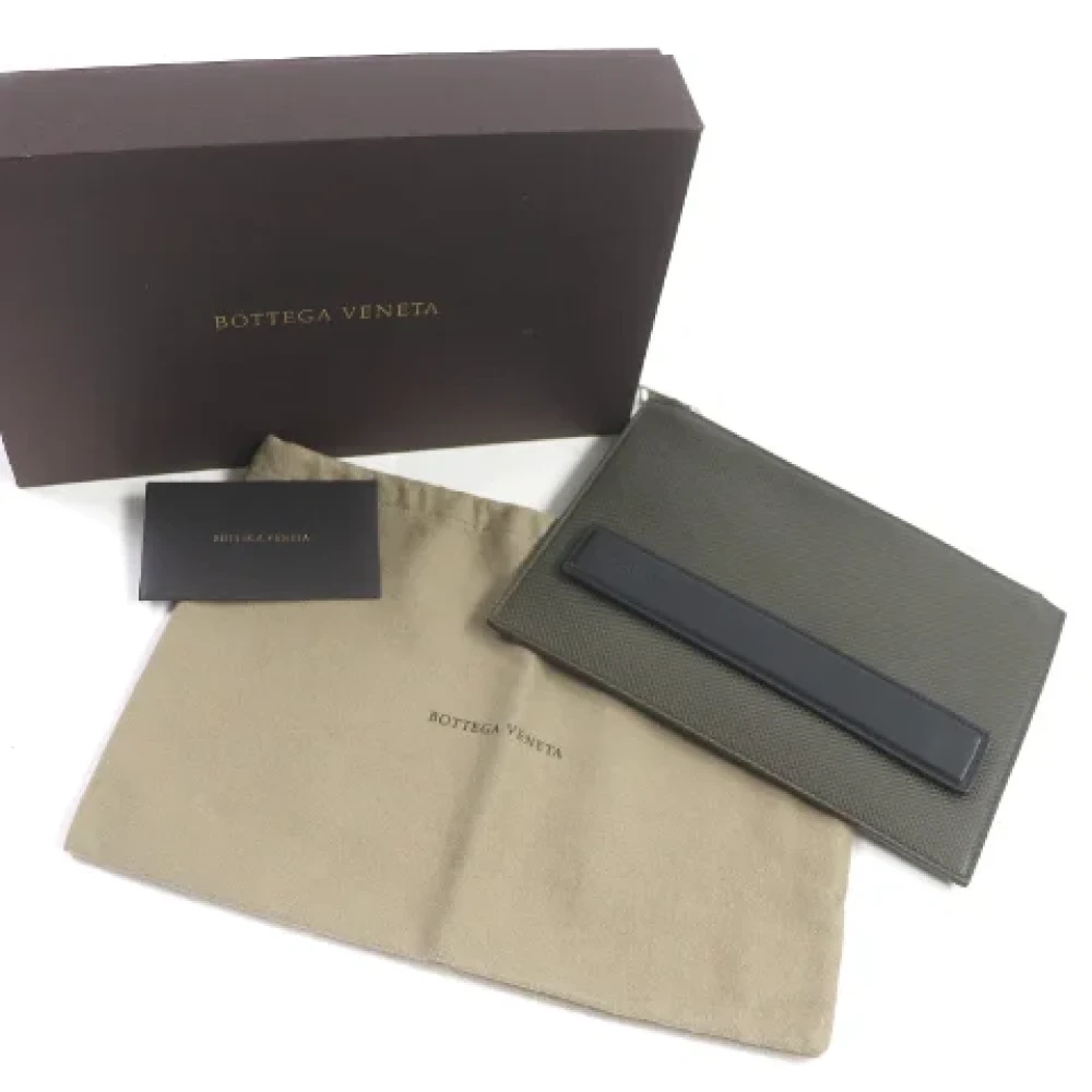 Bottega Veneta Vintage Pre-owned Leather clutches Green Dames