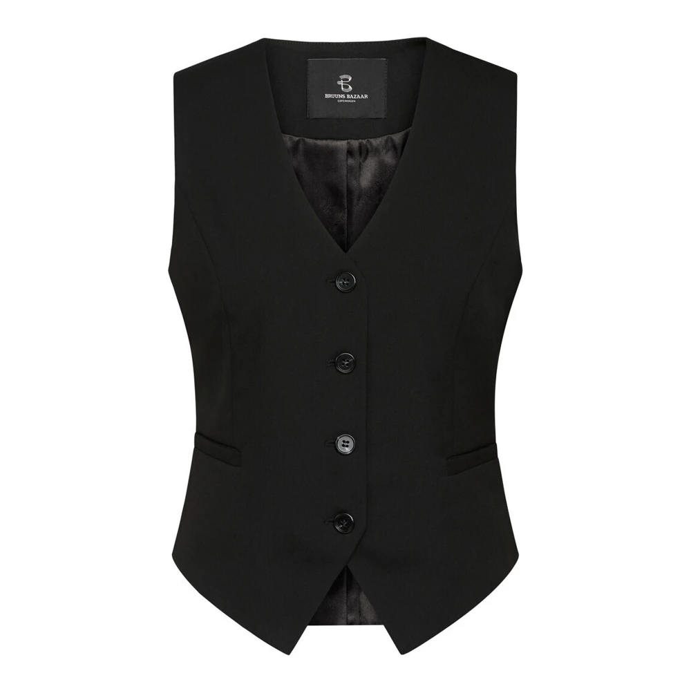 Bruuns Bazaar Elegant Zwart Vest Blazer Black Dames
