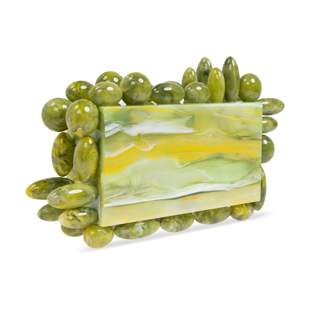Cult Gaia Akira Clutch Green Dames