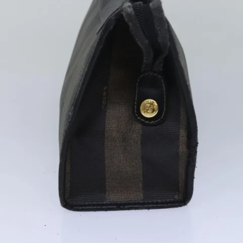 Fendi Vintage Pre-owned Canvas clutches Black Dames