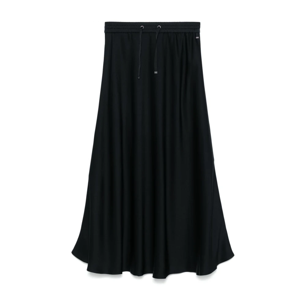 Herno Zwarte Midi Rok voor Vrouwen Black Dames