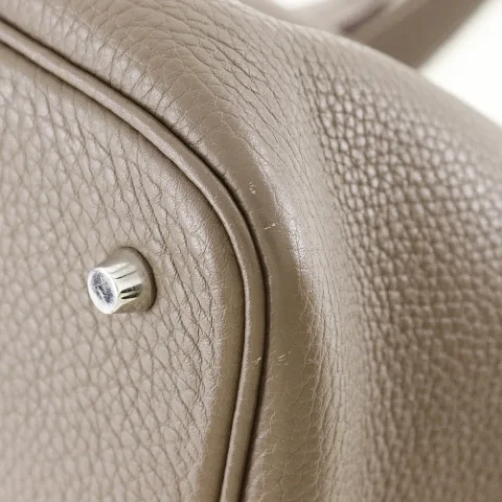 Hermès Vintage Pre-owned Leather handbags Gray Dames