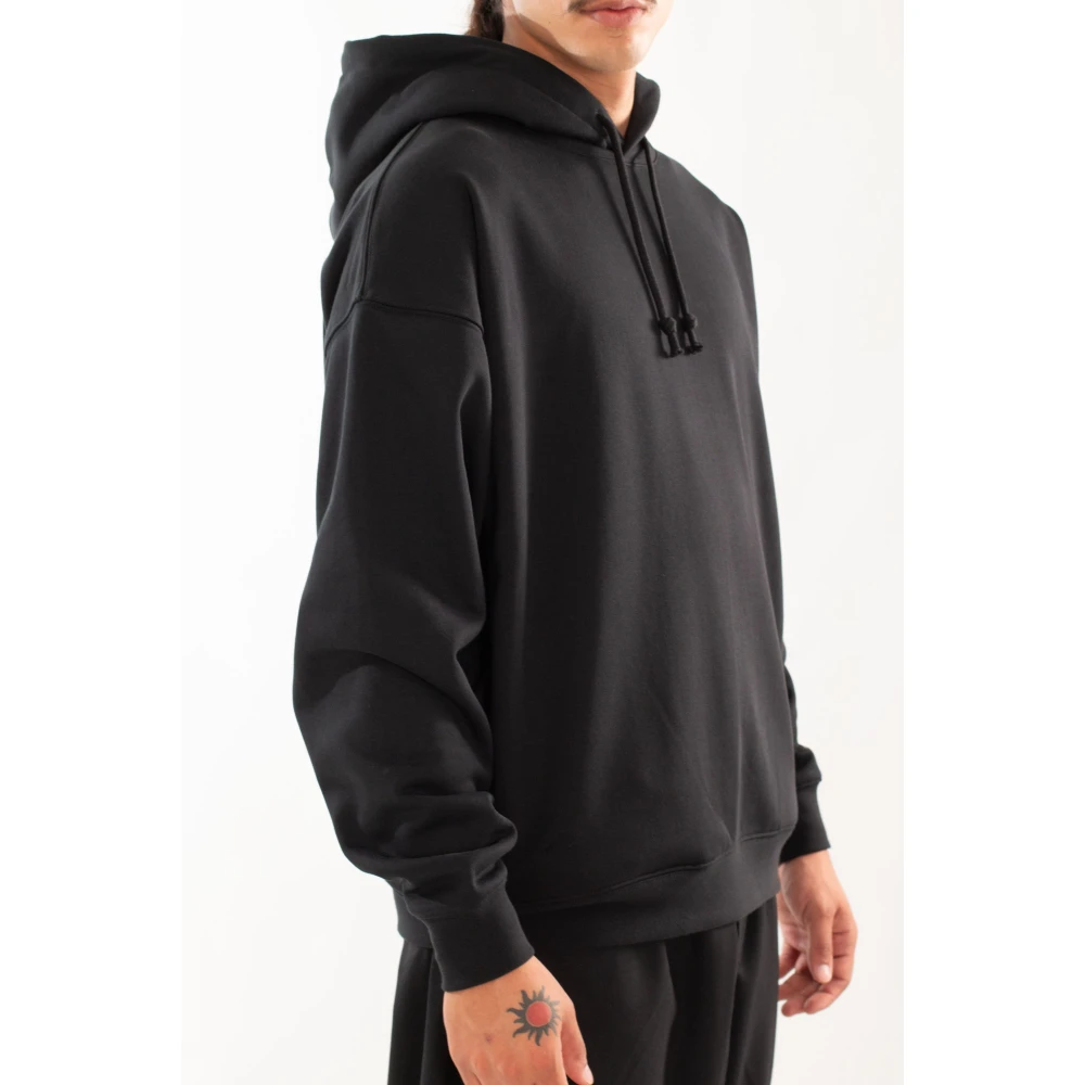 Y-3 Zwarte Grafische Hoodie Achterkant Black Heren