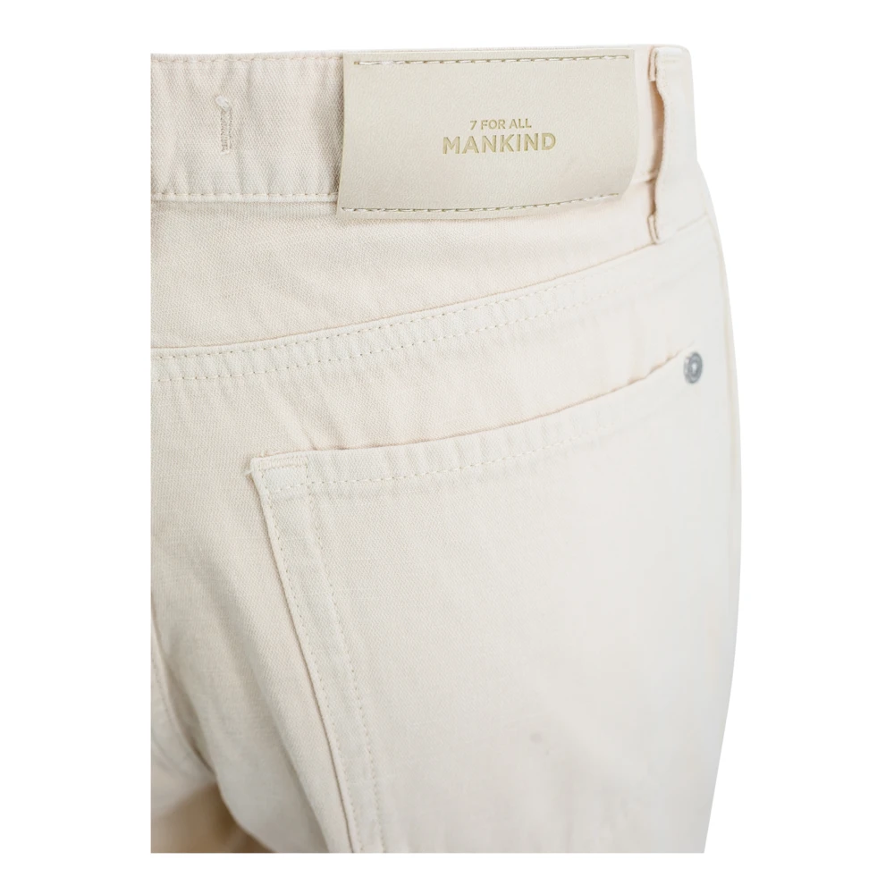 7 For All Mankind Wide Trousers Beige Dames