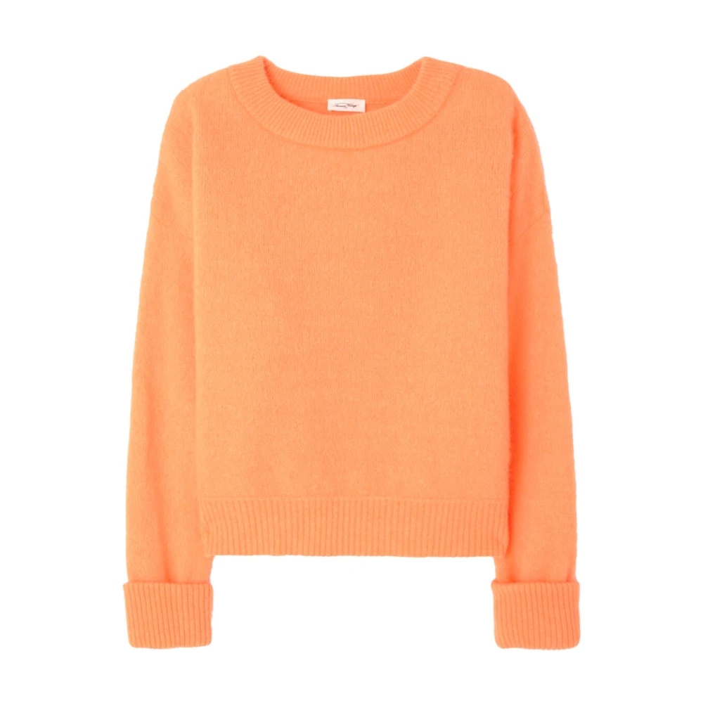 American vintage Stijlvolle Pullover Sweater Orange Dames