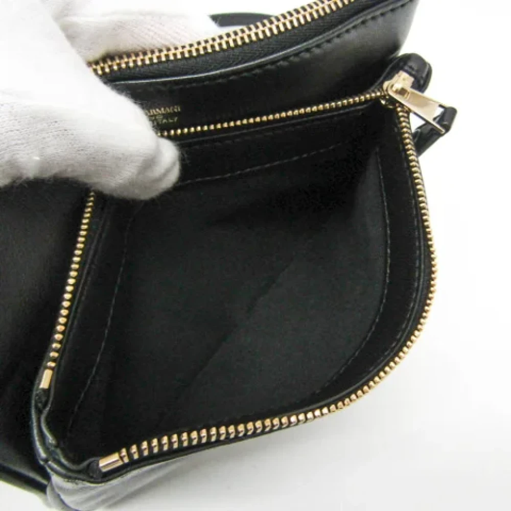 Armani Pre-owned Leather shoulder-bags Black Dames