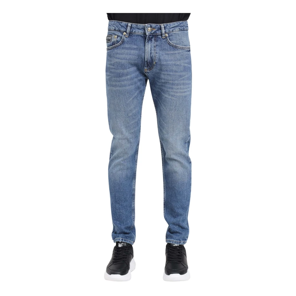 Versace Jeans Couture Indigo Smalle Dundee Fit Denim Jeans Blue Heren