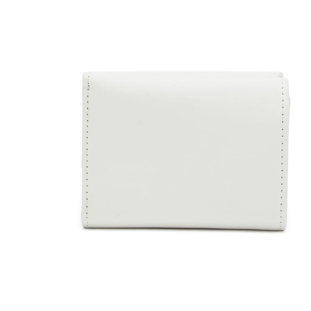 Diesel Tri-fold wallet in matte leather White Dames
