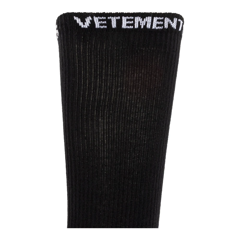 Vetements Logo Sokken Black Heren