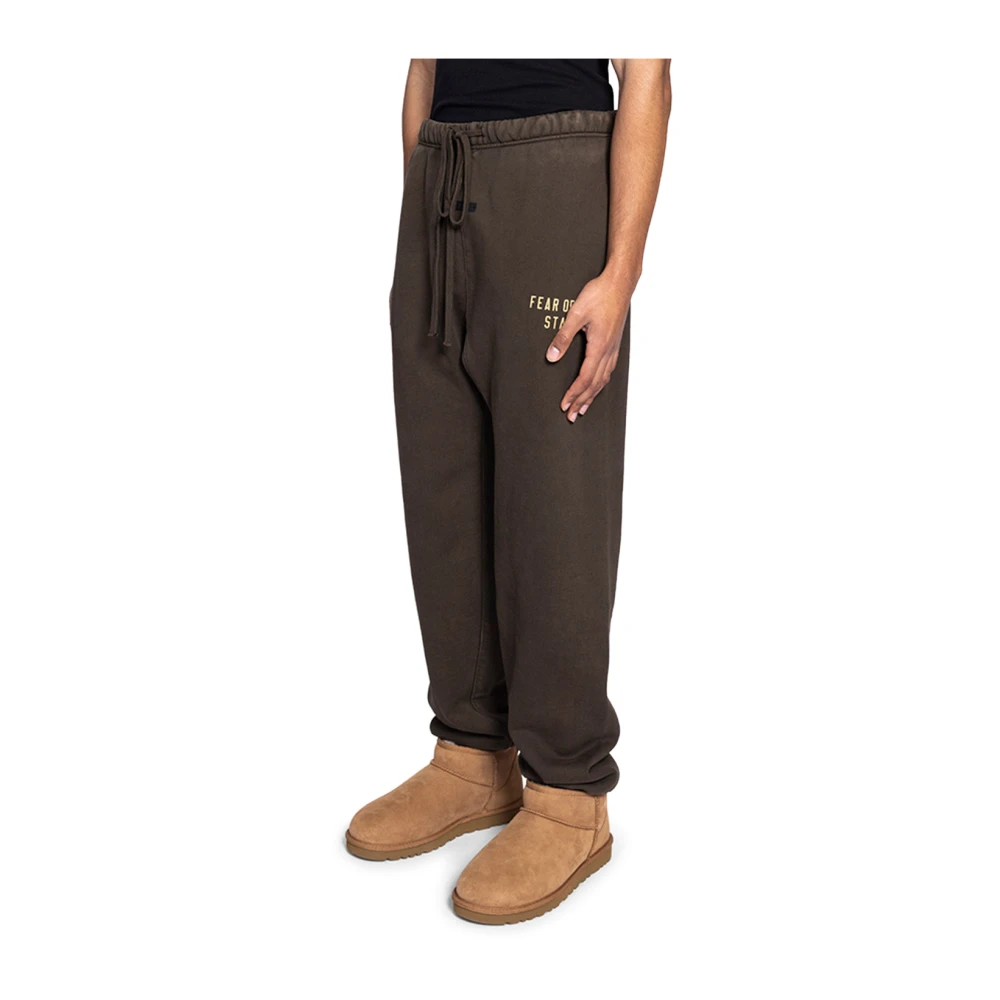 Fear Of God Bruine Fleece Sweatpants Essentials Brown Heren