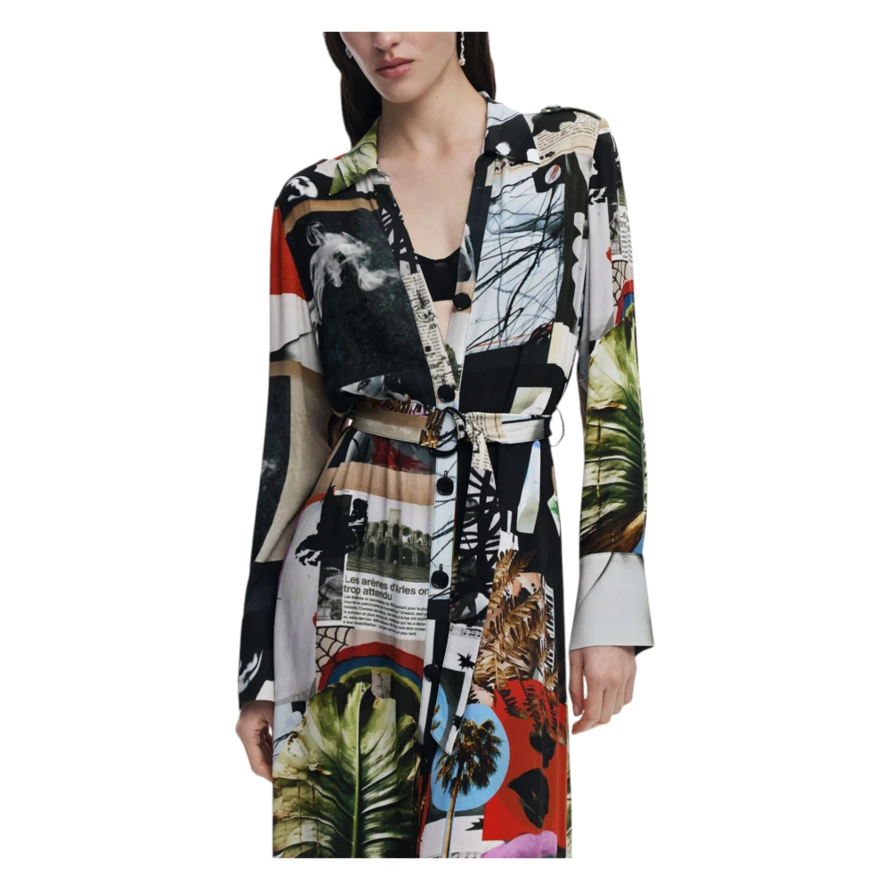 Desigual Lange Jurken Collectie in Viscose Multicolor Dames
