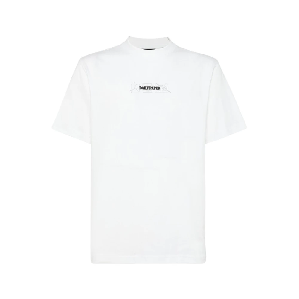 Daily Paper Effen Kleur Crew Neck T-Shirt White Heren