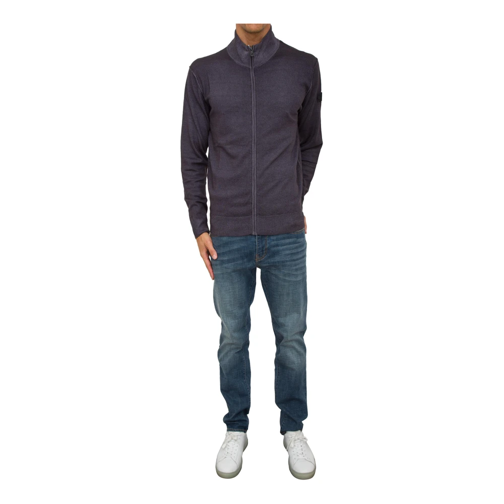 Peuterey Blauwe Gebreide Trui Blue Heren
