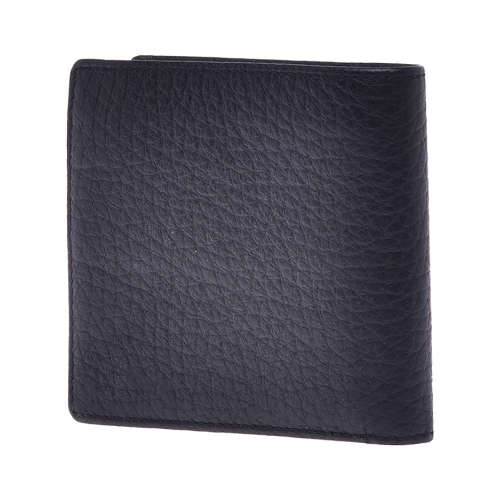 Baldinini Wallet in black tumbled leather Black Heren