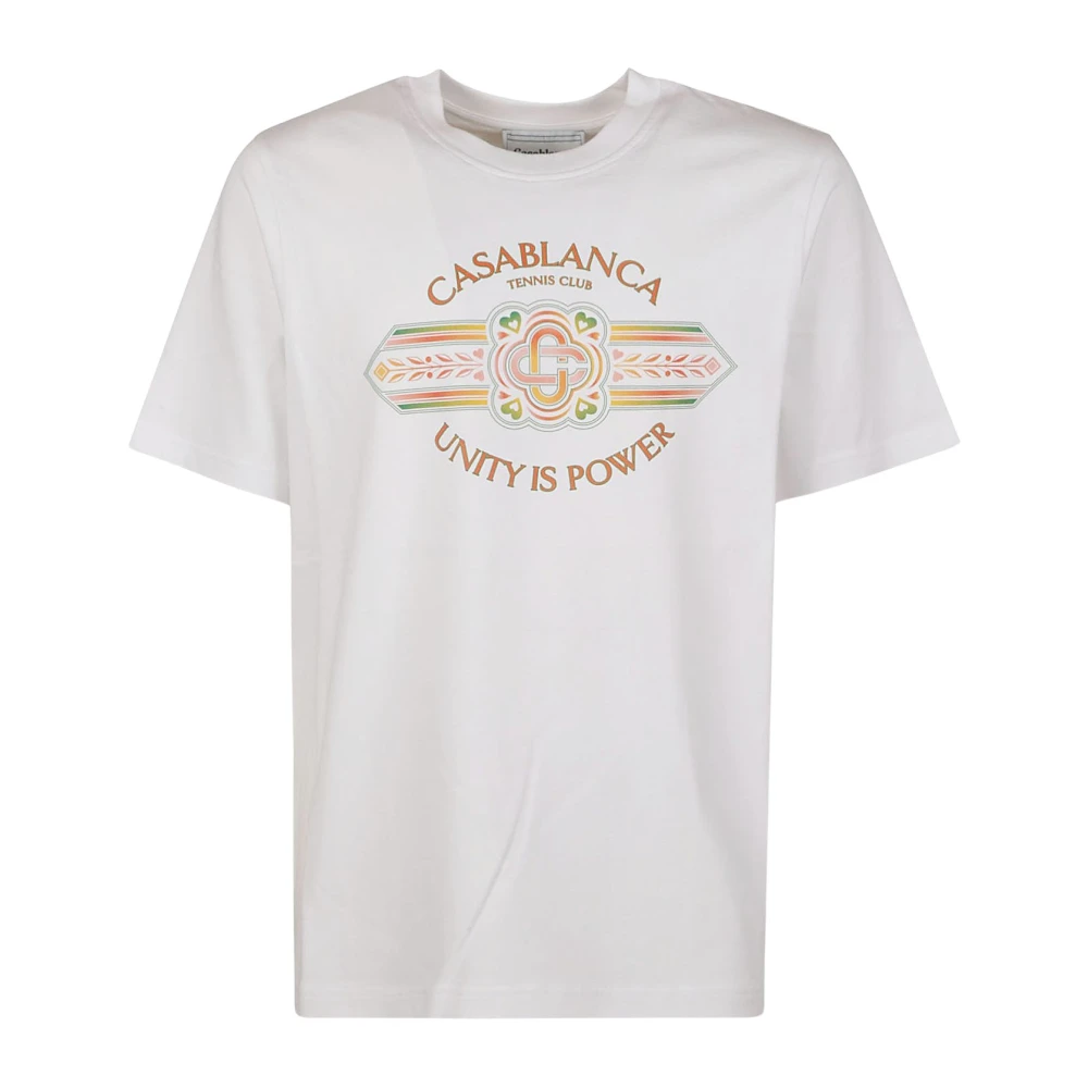 Casablanca Enhet Kraft Tryckt T-shirt White, Herr