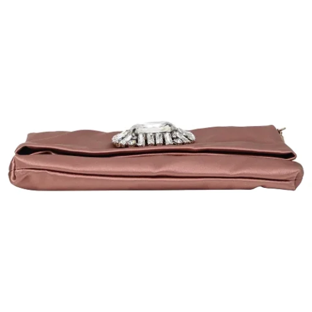 Jimmy Choo Pre-owned Fabric clutches Pink Dames