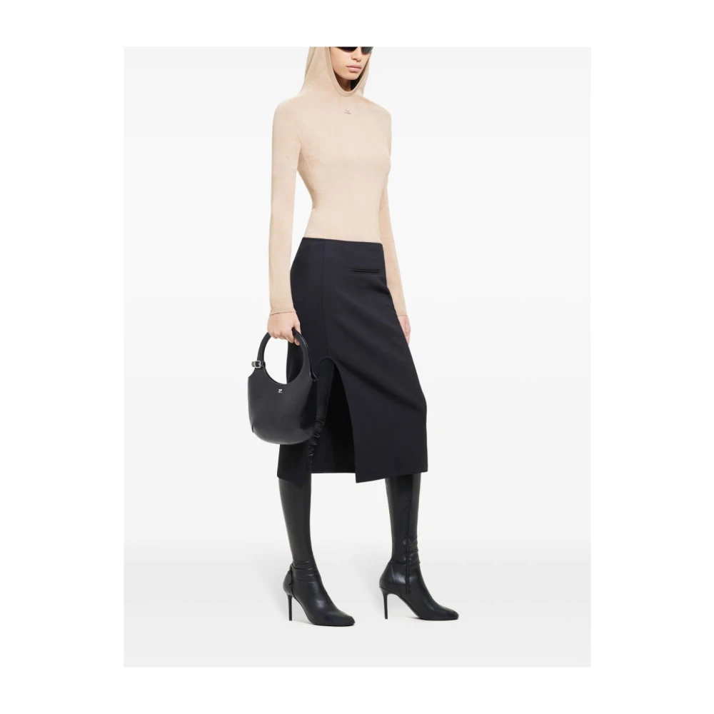 Courrèges Stijlvolle dameshandtas in zwart Black Dames