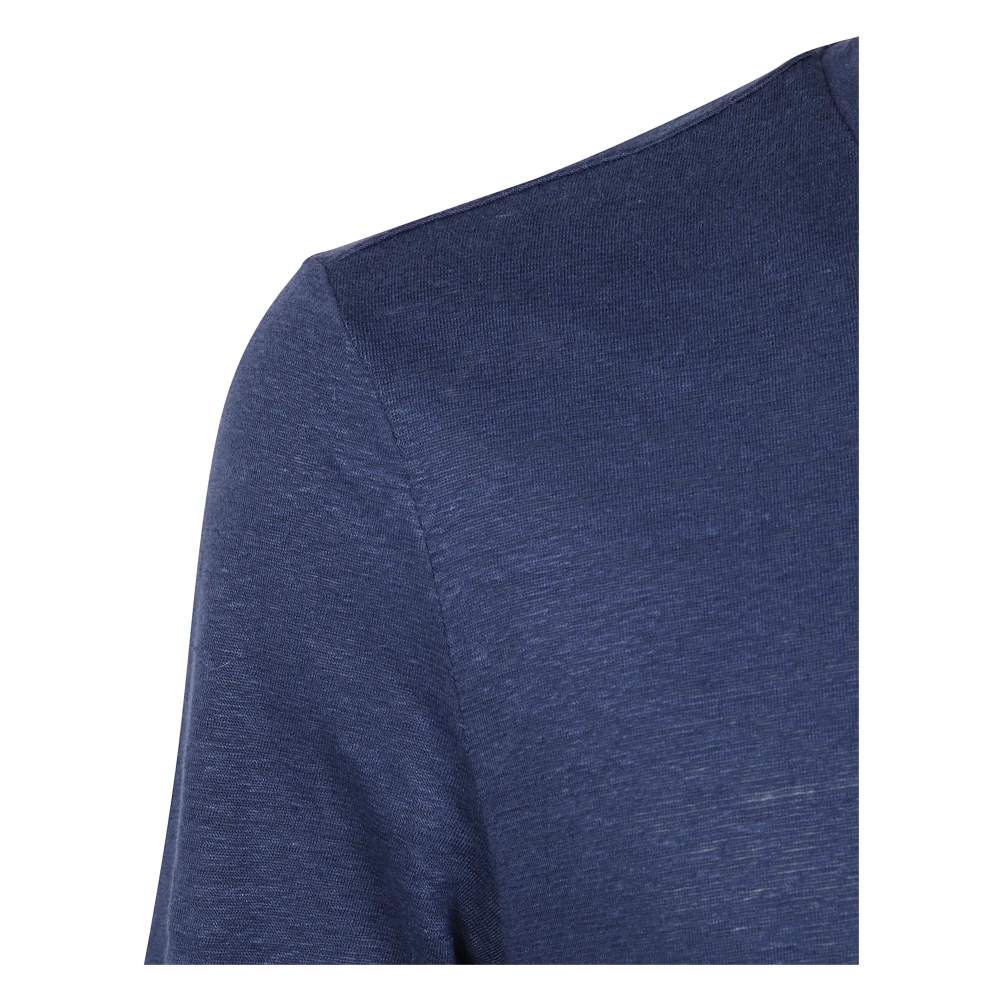 majestic filatures Casual Ronde Hals Sweater Blue Heren