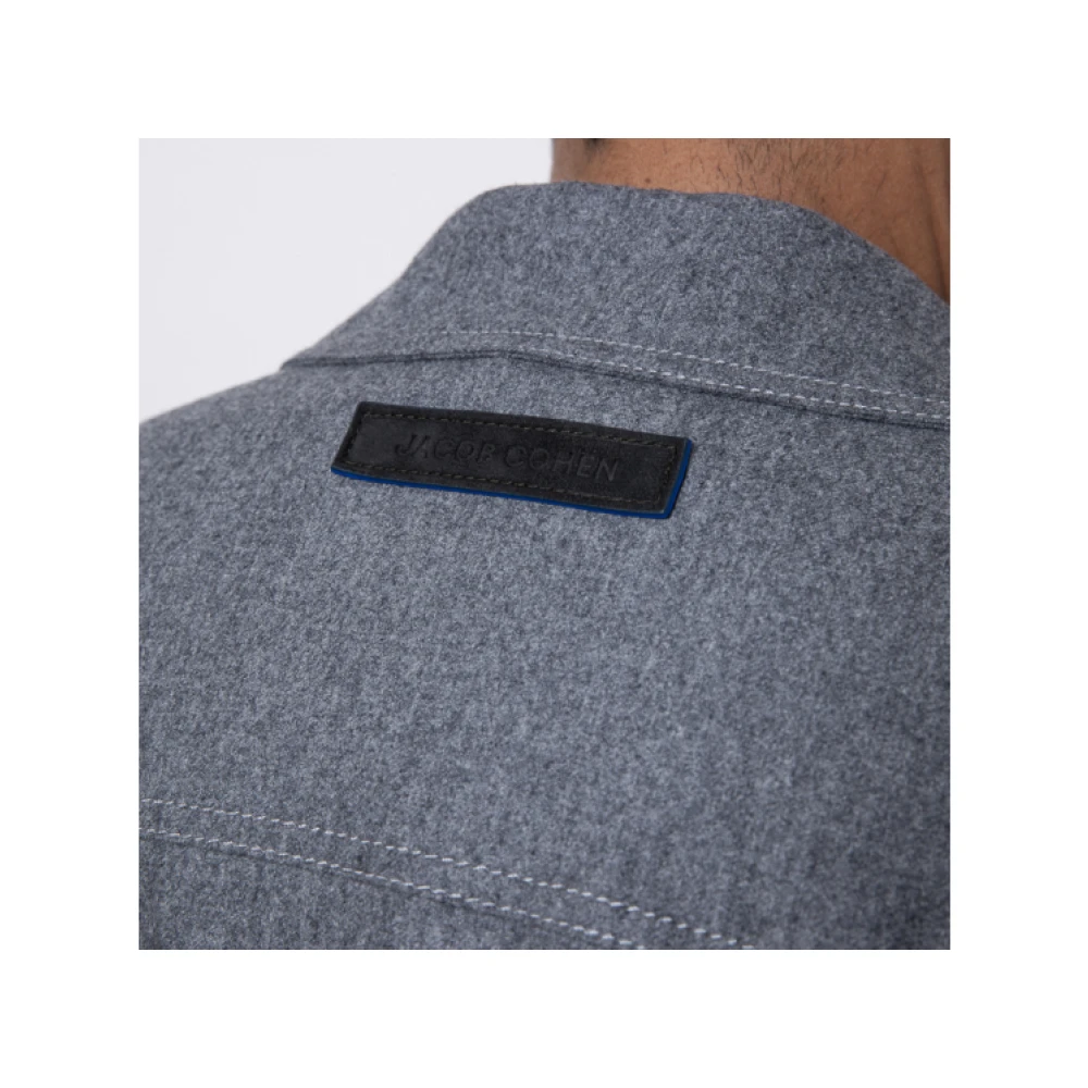 Jacob Cohën Grijze Flanellen Overshirt met Knoopsluiting Gray Dames