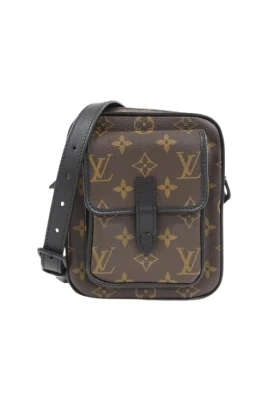 Pre-owned Christopher Monogram Macassar Axelremsväska