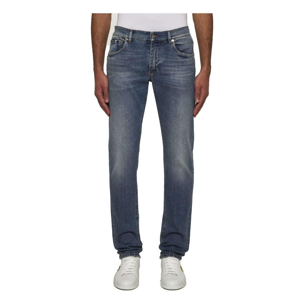 Dolce & Gabbana Blauwe Skinny Fit Jeans Blue Heren