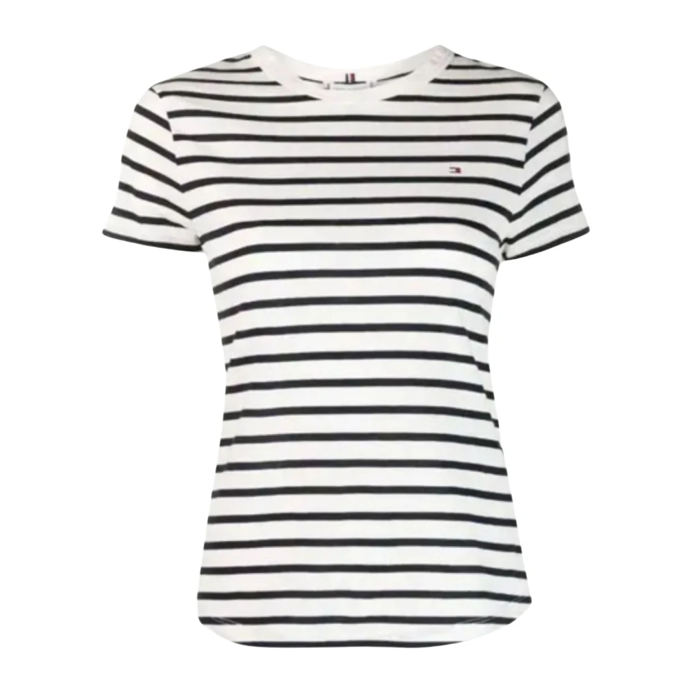 Tommy Hilfiger 1985 Slim Slub Crew Neck T-Shirt White Dames