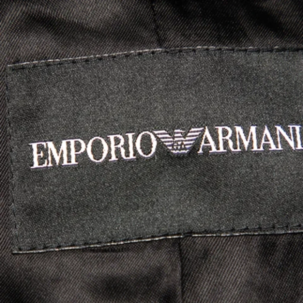 Armani Pre-owned Fabric outerwear Black Dames